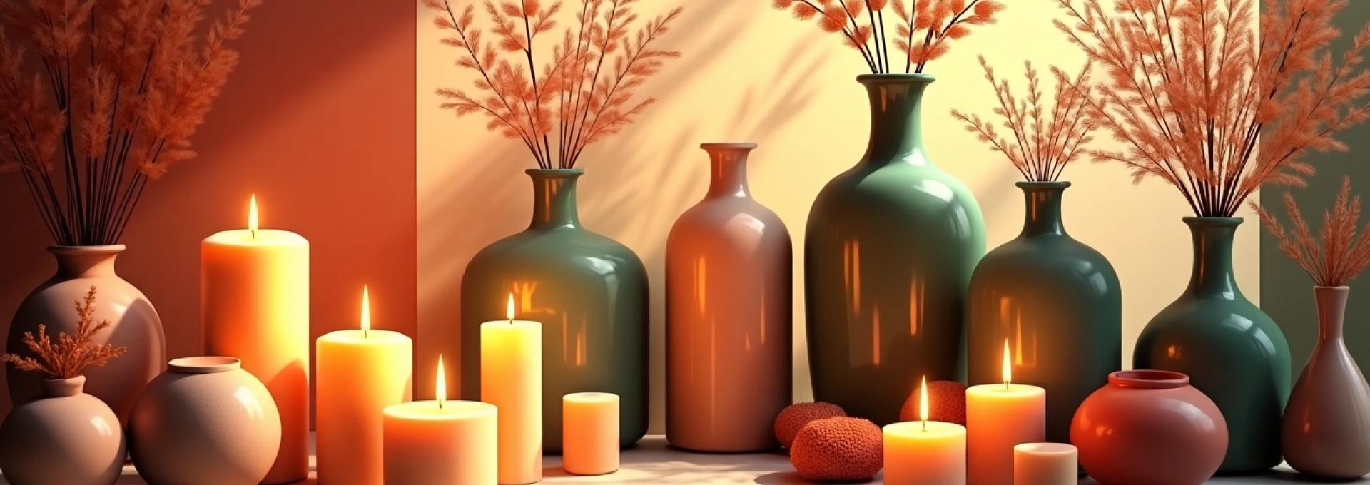  velas y jarrones para dar un toque único a tu salón