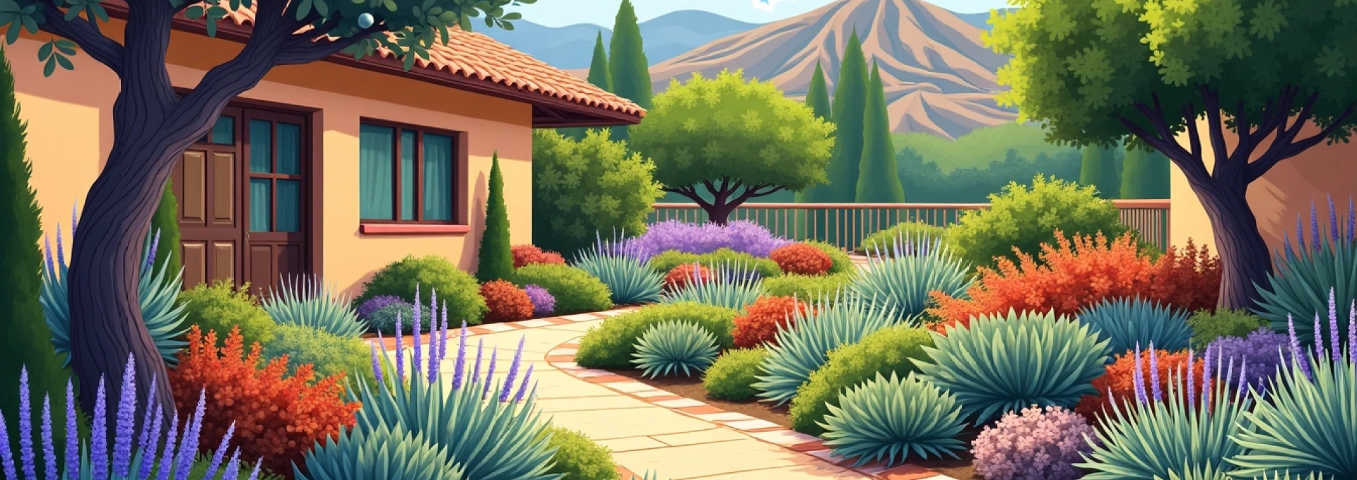 un jardín sostenible